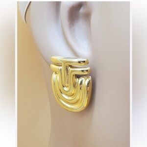 Chic Gold and Silver Geometric Earrings